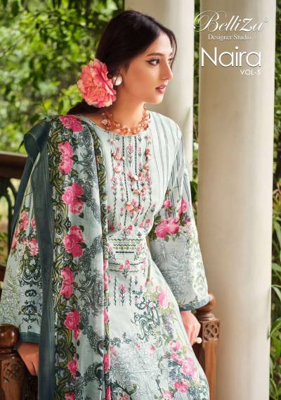 Naira Vol 5 By Belliza Designer Fancy Cotton Summer Wear Salwar Kameez Collection
